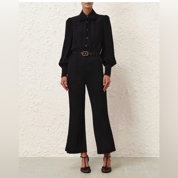 Zimmermann Pants - Zimmermann Matching Set Cropped flare pant and shirt